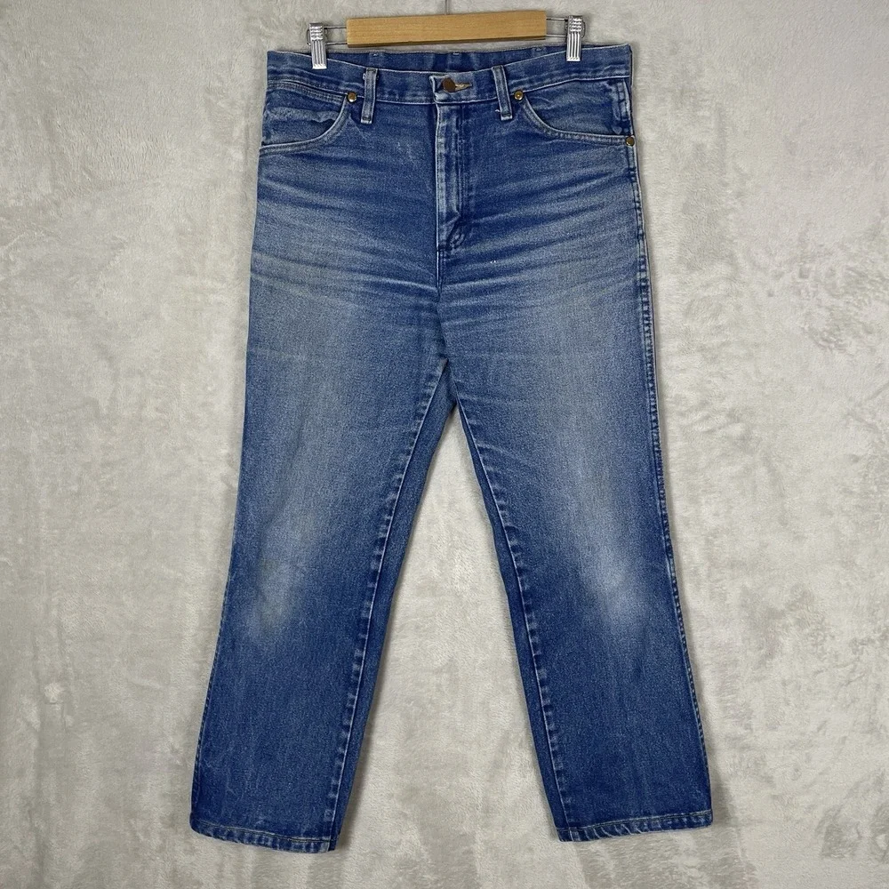 Vtg Wrangler Jeans Mens 32x29 (fit 33x27) 936PWD Whisker Fade Distressed *READ